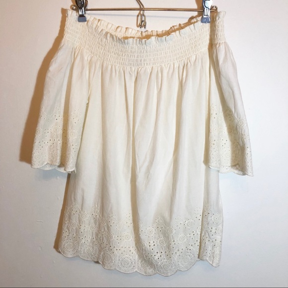Abercrombie & Fitch Cotton Eyelet Blouse Size M - Picture 2 of 5